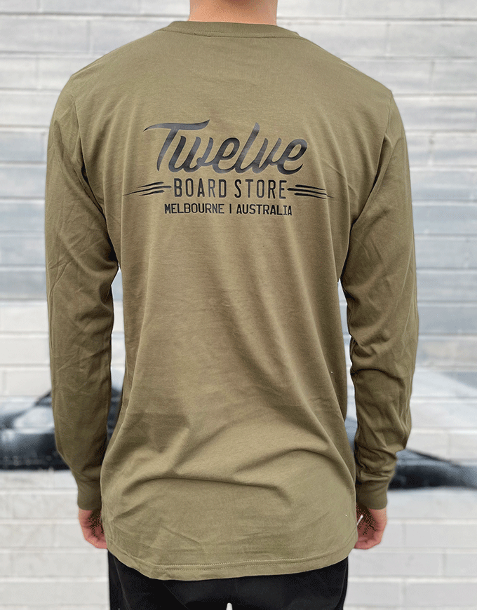 Twelve Melbs Base L/S Tee | Army